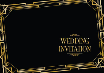 Wall Mural - wedding invite gatsby