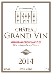 Poster - Étiquette bouteille de vin 2014