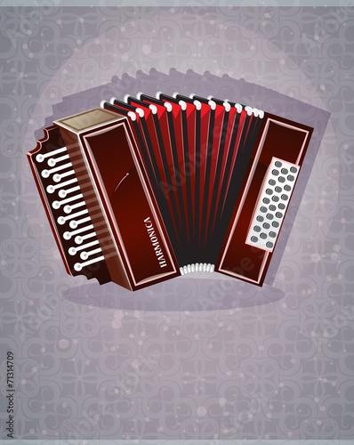 Plakaty akordeon  harmonijka-drewniana
