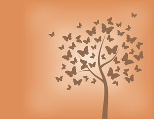 tree made of butterflies