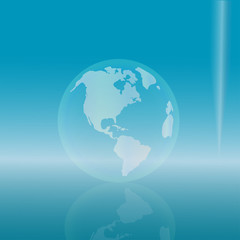 Wall Mural - Vector silhouette globe.
