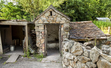 Old Victorian Outhouse With Coal Shed