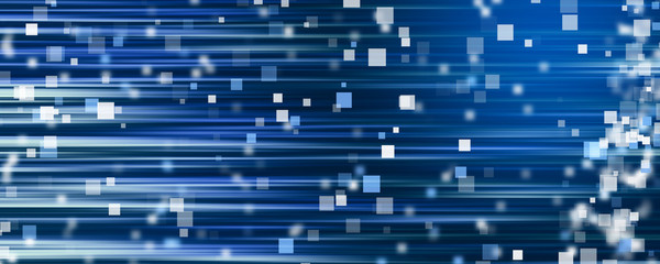 Poster - Fantastic stripe panorama design with squares and lights