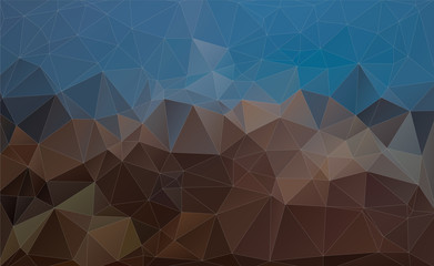 Wall Mural - Abstract blue and brown Triangle Background, Vector