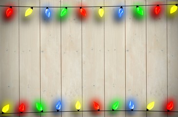 Poster - Composite image of christmas lights in a line