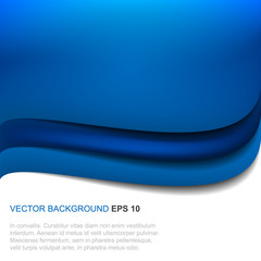 Poster - Abstract blue vector background with wave
