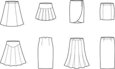 Poster - Vector illustration of skirts