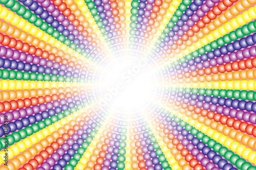 Background Wallpaper Vector Illustration Design Free Free Size Charge Free Colorful Color Rainbow Show Business Entertainment Party Image 背景壁紙素材 多数の虹色小球体の放射 レインボー 七色 Buy This Stock Vector And Explore Similar