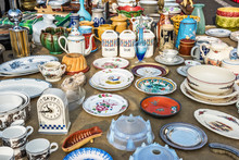 Odds And Ends On A Flea Market Stall