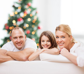 Canvas Print - happy family at home