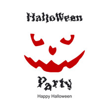 Halloween Party Red Black Logotype
