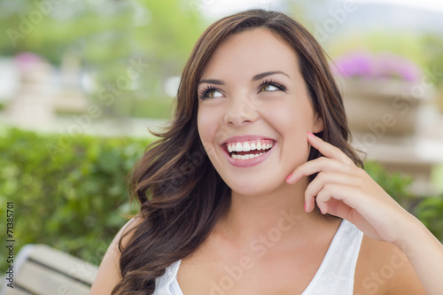 Fotografie, Tablou Pretty Mixed Race Girl Portrait Outdoors