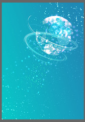 Wall Mural - Abstract background with abstract sphere