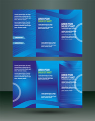 Professional three fold business flyer template, corporate