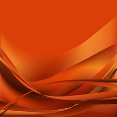 Poster - Colorful waves isolated abstract background orange and brown