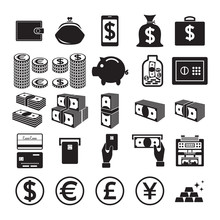 Set Of Money Icons