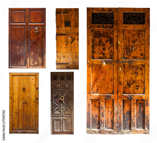 Set Of Old Wooden Doors Buy This Stock Photo And Explore Similar
