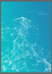 Wall Mural - Abstract poster technological network