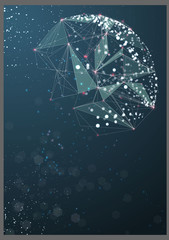 Wall Mural - Abstract poster technological sphere