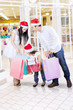 © Creativa Images - Family looking at shopping bags in mall