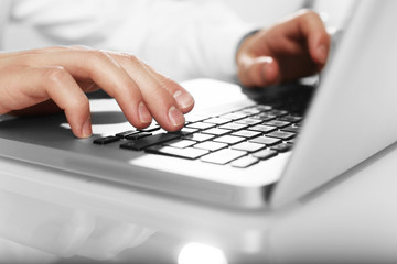 businessman working on laptop