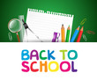 Back to School Background with School Items