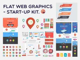 Wall Mural - Flat web graphics - start-up kit