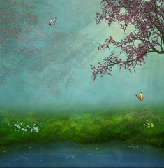 Wall Mural - Fantastic pond