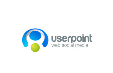 Poster - Circle Web Digital Man Logo design vector