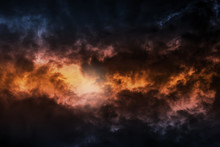 Dark Colorful Stormy Cloudy Sky Background Photo