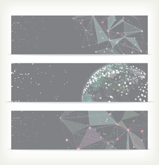 Wall Mural - Abstract geometric triangular banners