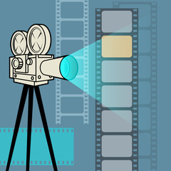 Abstract cinema background, vector