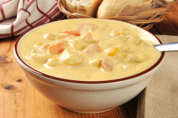 Wall Mural - Chicken corn chowder