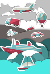 Sticker - Transport paper background