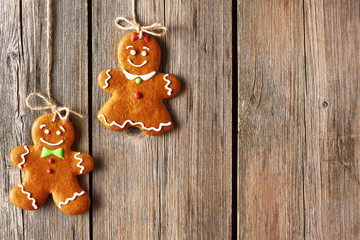 Sticker - Christmas homemade gingerbread couple cookies