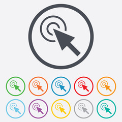 Poster - Mouse cursor sign icon. Pointer symbol.