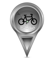 Wall Mural - Pin Pointer mit E-Bike