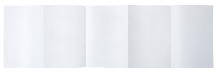 Wall Mural - Empty folded paper isolated on white