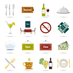 Poster - Restaurant icons set