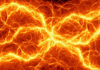 Wall Mural - Fiery lightning