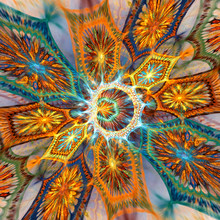 Fractal Plasma Flower Background
