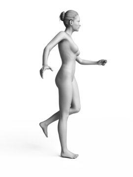 3d rendered illustration of a white female