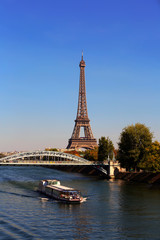 View on Eiffel Tower in the day, Paris, France