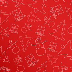 Poster - christmas design, seamless pattern