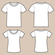 Set Of Blank Male And Female Shirts