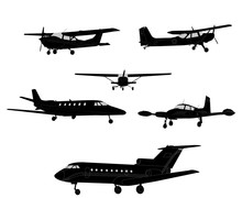 Airplane Silhouettes - Vector