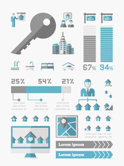 Wall Mural - Real Estate Infographics.