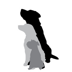 Canvas Print - Vector silhouette of a dog.