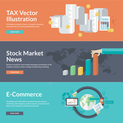Poster - flat design concepts for business and finance