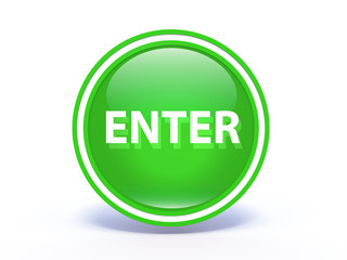 enter circular icon on white background